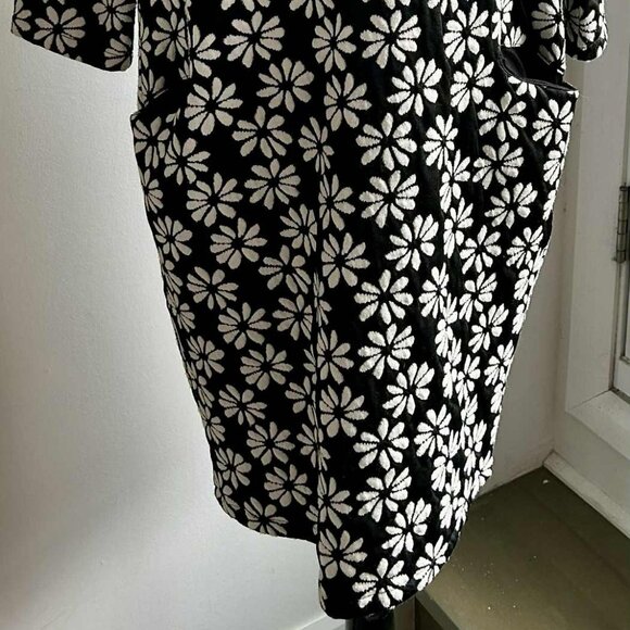 La Fée Maraboutée Black & White Jacquard Daisy Short Shift  Dress – EU 38 - Picture 4 of 13